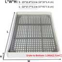 Oncpcare 22x18 Super Large Rabbit Litter Box with Grate for Cage, Extra Large Bunny Restroom Tray Pan Toilet, Fits 2 Rabbits