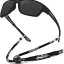 willochra Full lens Polarized Reading Sunglasses for Men Driving Running Sports Reader Square UV Protection Style Unisex (Black)