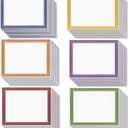 Best Paper Greetings 96 Sheets Certificate Paper for Printing - Customizable Blank Cardstock with Colored Borders for Graduation Diploma, Achievement Awards, Documents (8.5 x 11 in, 6 Assorted Colors)