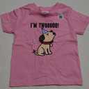 I'm Twoooo! little girl birthday party dog theme (2 yr old) T-Shirt (Pink)