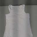 Artfish Women Sleeveless Ribbed Fitted Scoop Neck Full Length Racerback Basic Tank Tops (Medium, White)