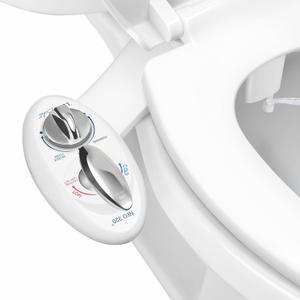 LUXE Bidet NEO 320 - Warm Water, Dual Nozzle, Self-Cleaning, Non-Electric Bidet Attachment for Toilet Seat, Adjustable Water Pressure, Rear & Feminine Wash (White)