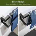 SAYAYO Double Towel Bar for Bathroom Wall Heavy Duty, 2 Tier 32 Inch Black Bath Towel Rack Towel Holder Thicken