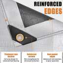 12x20FT Waterproof Tarp, Yumatum 16 Mil Heavy Duty Tarps with Reinforced Edges/Brass Grommets, 100% UV Blocking/Tear Resistant Poly Tarp for Camping, Patio, Tent, Boat(Silver/Black)