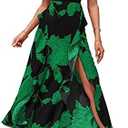 BTFBM Women Casual Sleeveless Summer Dresses 2025 Spring Crewneck Patchwork Boho Floral Ruffle Cocktail Party Midi Dress, Large