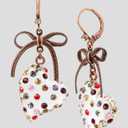Betsey Johnson Multi Lucite Heart Drop Earrings
