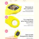 Handheld Microscope for Kids - Educational Science Toys, Christmas & Birthday Gifts for Age 5 6 7 8 9 10 11 12 Girls & Boys (Yellow)