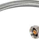 Eastman 16 Inch Steel-Flex Faucet Connector, Braided Stainless Steel Supply Line with 1/2 In. FIP Ends, 48016