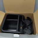 Big Plastic Console for Cars, Trucks, Minivans, SUVs with 2 Adjustable Drink Cup Holders Phone Book Holder, Back Bench and Front Seat or Floor Middle Console Universal Vehicle Organizer Black