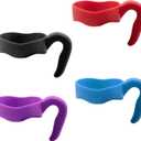 4 PCS 20 Oz Tumbler Handle for Yeti, 4 Colors (Black, Red, Purple, Blue) Anti-Slip Travel Tumbler Cup Holder Replacement Secure Grip (Not Included Cup)