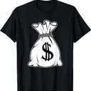 Money Bag x Bag of Money T-Shirt, Small, Black 