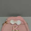 KKXIU Girls Initial Bowknot Cute Mini Backpack for Toddler, Travel Small Girl Backpacks, Personalized Trendy Stuff Gift for Little Girls and Kids(K, Pink)