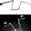 DREAMIZER 1 inch Motorcycle Handlebars 8" Rise 25mm Ape Hanger Z-Bars Compatible With Harley Sportster Softail Dyna Yamaha Suzuki Kawasaki Chopper Cruisers Bobber Cafe Racer custom Bike 1982-Up