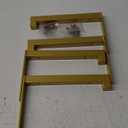 ADDGRACE Gold Shelf Brackets 4 Pcs Heavy Duty Wall Mounted with Lip Shelving Supports for DIY Floating Shelf 8 inch