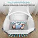 Mini Crib and Pack and Play Tent, Net Canopy to Keep Baby from Climbing Out, Breathable Mesh with Auto-Lock Zipper and Latch, Safety Tent for Travel and Sleep (Mosquiteros para Cunas de Bebes)