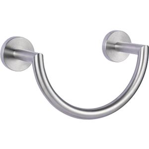 HouseAid Stainless Steel Towel Ring for Bathroom, Hand Towel Holder, Modern Semi-Circular Hand Towel Rack, Wall Mounted, Brushed Nickel