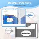 6 Pack Marble Design File Folders with Pockets - Plastic Folder with 2 Pockets & a Business Card Holder, Durable File Folders for Documents, School, Office & Home (Folder with Pockets (with Prong))