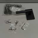 Mega Handles Glamor Dummy Lever, Door Handle Set for Closet or French Doors, Single Side Door Levers, Non-Turning, Fits All Standard Door Sizes, Screws Included - Matte Black (2 Pack)