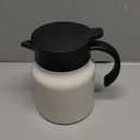 1L Capacity Small Thermal Coffee Carafe Pot Stainless Steel, Double Wall Vacuum Insulated, 12+ Hours Hot & Cold Retention for Coffee Tea Beverage 34oz, White