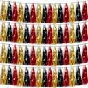 4P Black-Red Gold Foil Fringe Metallic Tassel Garland, Tassels Banner Streamers for Parade Floats, Bachelorette, Wedding, Birthday, Halloween, Christmas, Bridal/Baby Shower Party Decorations