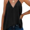 miduo Womens V Neck Strappy Tank Tops Loose Casual Sleeveless Shirts Blouses (Large)