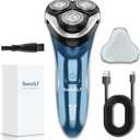 SweetLF Electric Razor for Men with Pop-Up Trimmer, IPX7 Waterproof Electric Shaver, Rechargeable Cordless Shavers for Men, Type-C, 120Mins Runtime, Plug & Play, Blue