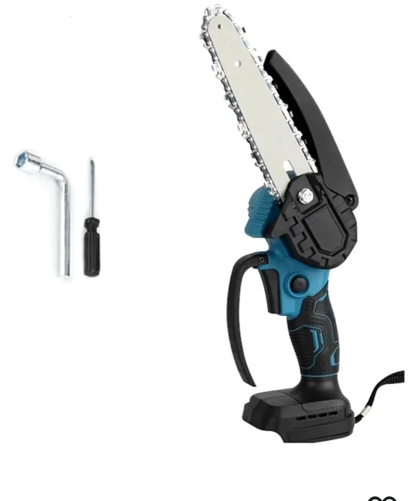 Tree Branch Pruner 6 Inch Electric Chain Saw Handheld Portable Chainsaw Tree Wood Cutter Pruning Garden Power Tool Sharp, Powerful & Clean Cut