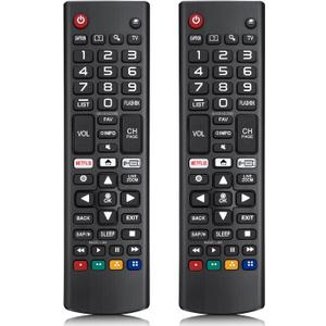 Universal Remote Control for LG TV Remote,Compatible with All Models for LG Brand, with Netflix Prime Video Shortcut ButtonsPack of 2