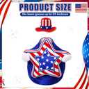 4th of July Porch Goose Outfit for 23" 250th Anniversary Patriotic Stars Goose Costume Memorial Independence Day Geese Clothes for Lawn Patio Yard Outdoor Garden Decoration