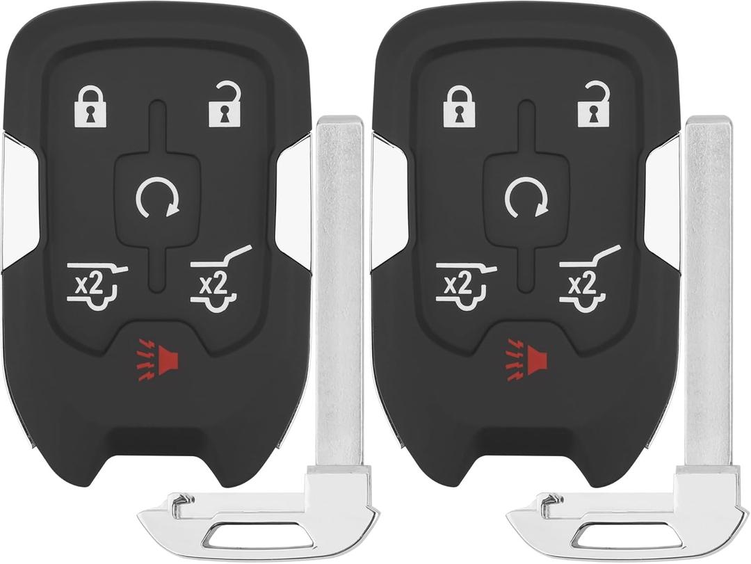 Vurkcy Key Fob Replacement for 2015-2020 Chevy Suburban Tahoe/ 15-20 GMC Yukon and Yukon XL Car Keyless Entry Remote Control,HYQ1AA,6 Buttons,2Pcs,2Pcs