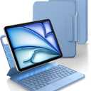 Dexnor for iPad Air 11 inch Case with Keyboard M4/M3/M2 (2026/2025/2024) & iPad Pro 11 (4th/3rd/2nd/1st Gen) & iPad Air 5th/4th Gen Case with Keyboard Ultra-Thin Magnetic Trackpad Backlit, Light Blue