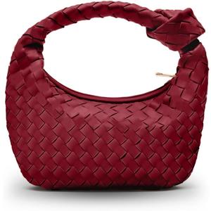 Woven Purse - Woven bags for women - Small Hobo Bags (Burgundy)