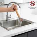 Stainless Steel Meat Chopper With Wooden Handle,Potato Masher Hamburger Smasher Tool,Kitchen Cooking Vegetable,Food Grade 6-Blade,11 Inch
