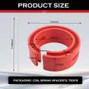 2PCS Upgraded Front & Rear Coil Spring Spacers for Cars with Ties,Shock Absorbing Car Coil Spring Booster Fits Spacing 1.45"-1.65",Heavy Duty Spacers for Coils Springs Car Accessories