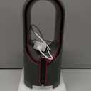 Desk Fan Bladeless, 11.8 Inch Office Fan Small, Quiet, 3 Speed Adjustment, Touch Control, Easy to Clean, Desk Fans Small Quiet, Ideal for Office, Living Room, Bedroom (Gray/Dark Red)