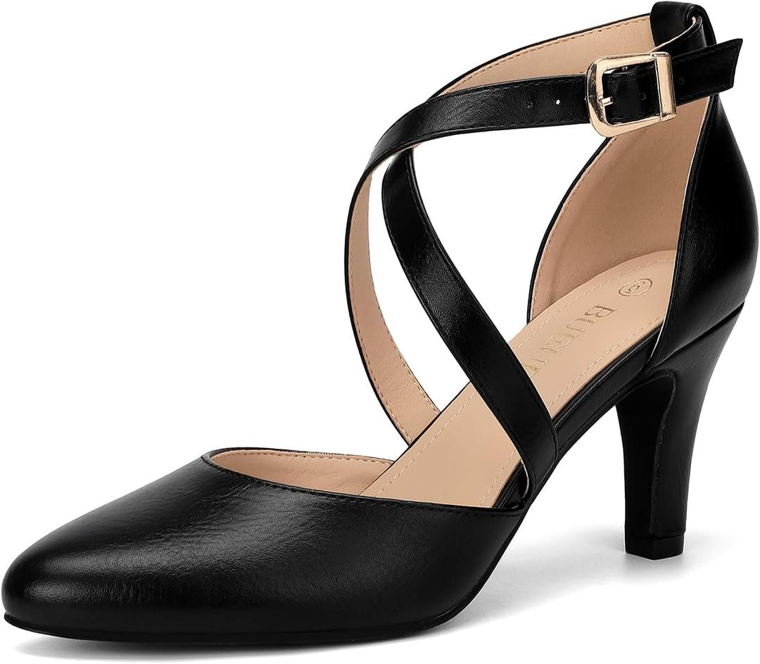 Women's 3In Closed Toe Heel Pumps Dress Shoes for Women, size 9