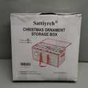 Sattiyrch Plastic Christmas Ornament Storage Box with Trays,Customizable Dividers, Dust-Proof Durable Ornament Organizer Holder,Christmas Storage Containers,Holds 128 x 3 inch Ornaments