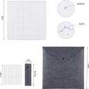 13Crochet Blocking Board with 20 Pegs/Pins Granny Square Blocking Boards for Crochet Projects,Plastic Waterproof Crochet Peg Blocking Board Gift for Crocheters and Beginners (Large-13 X13inche)