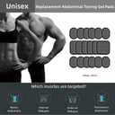 Gel Pads for All Abdominal Belts, Replacement Gel Sheet for Abdominal Toning System,18pcs Replacement Gel Pads