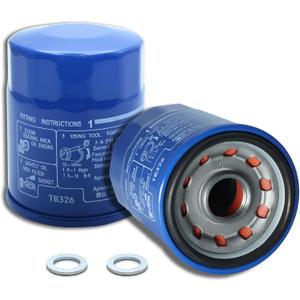 2PCS Oil Filter - Upgraded Version CMDOCK 15400-PLM-A02 + Washers,Compatible with Honda Accord,CR-V, Civic、Odyssey and Acura Oil Filter Systems (2)