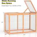 GOJOOASIS 40" Chicken Run Outdoor Wooden Chicken Coop Hen House Poultry Cage w/Wire Fence Indoor and Outdoor Use (B)