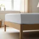 Mellanni King Fitted Sheet - Iconic Collection Bedding Sheets with up to 16 inch Deep Pocket - Soft & Cooling - Fade & Stain Resistant - 1 PC (King, Light Gray)