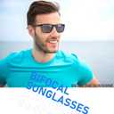 BLOEXCLU Bifocal Reading Sunglasses for Men UV400 Protection Outdoor Bifocals Sun Readers Men Women Reading Glasses (4 Mixed A, 1.5, Diopters)