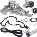 Autoround Timing Belt Kit with Water Pump [4.0L 4.3L 4.7L V8] Fit for 1998-2010 Toyota Tundra / 4Runner / Sequoia/Land Cruiser, Lexus GX470 LS400 LS430 LX470 SC430 SC400 GS400, Replaces # TKT021