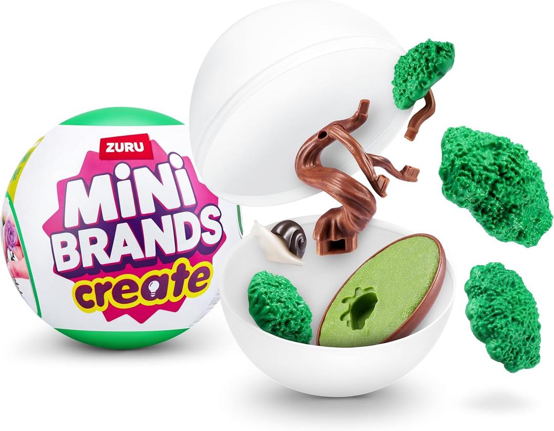 Mini Brands Create Garden Capsule by ZURU, Mini Botanical Collectibles, Mystery Blind Packaging, DIY, Collectors