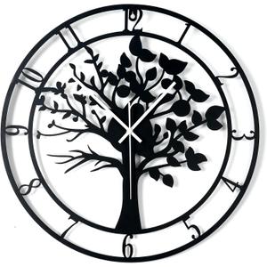 20inch/50cm Large Tree of Life Wall Clocks for Living Room Decor,Bedroom,Battery Operated Metal Big Decorative Silent Non Ticking Wall Clock for Farmhouse(Tree of Life, 20 inches)