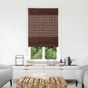 ALIMOO Cordless Bamboo Blinds Roman Shades Natural Weave Lift Up Bamboo Blinds for Indoor Windows Home and Garden Easy Installation 30W*72L