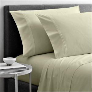 Cottingon 4 Piece Twin XL Dorm Bedding Set for College, 100% Long Staple Premium Egyptian Cotton, Soft Bed Sheets, Fits Upto 15" Deep Mattress 39"X80" Extra Long, Ivory