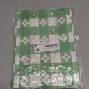 Rectangle Vinyl Table Cloth, Waterproof Elastic Fitted Tablecloth with Flannel Backing, Plastic Table Cover for Picnic, Camping, Outdoor (White & Sage Green, 24"x48")