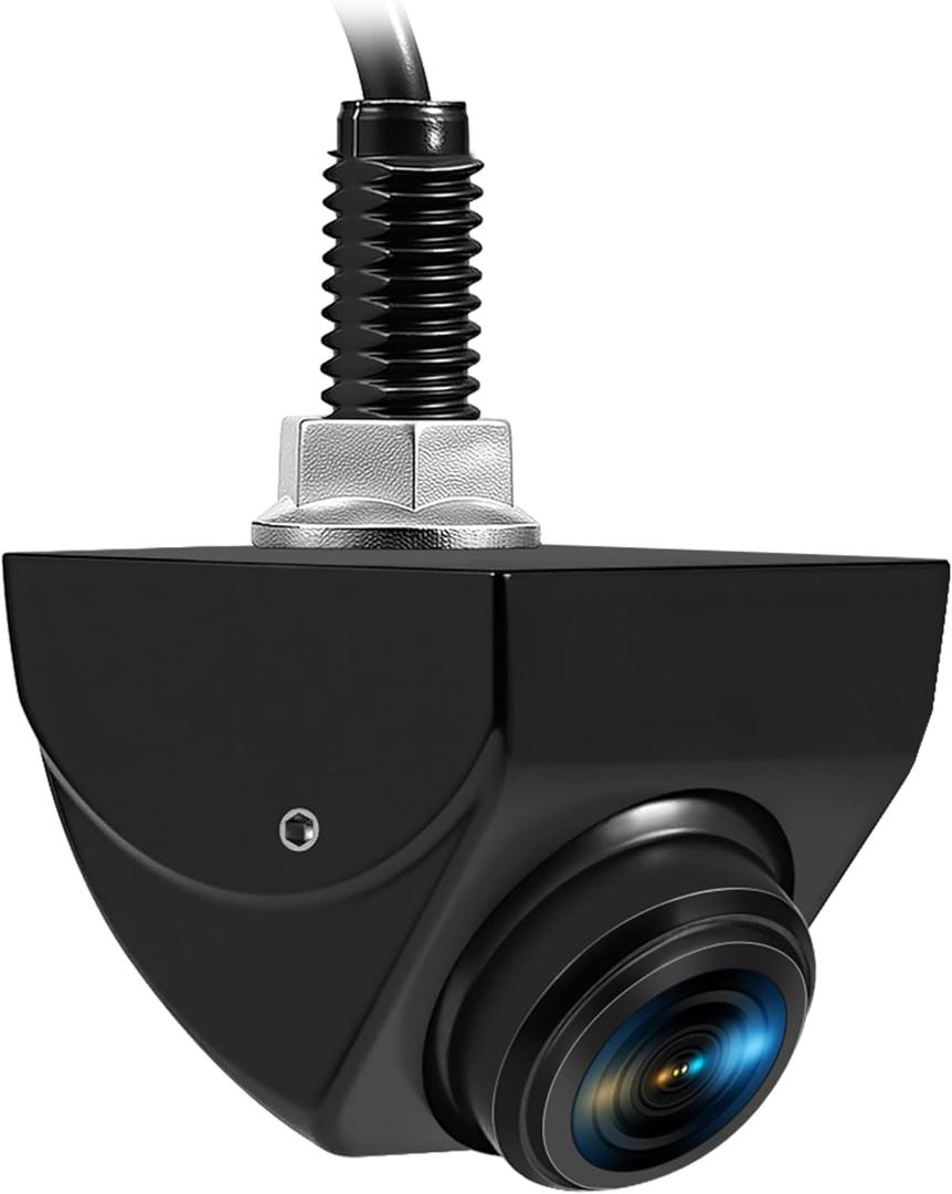 Backup Camera with Switchable Front View - 1080P Metal AHD, 170 Wide Angle Rearview, Super Clear Night Vision, IP69 Waterproof Reverse - Universal for Cars, Trucks, SUVs, Vans (Black)